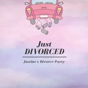 Divorce party social media post