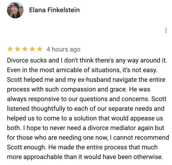 Amicable divorce mediation five star review for San Diego Divorce Mediation & Family Law