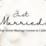 Confidential Marriage Licenses in California