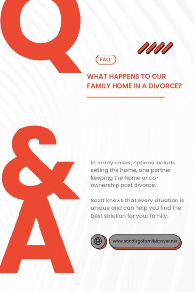 What are the options for the family home in a San Diego divorce mediation?